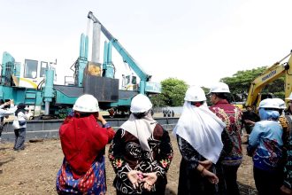 Pembangunan rumah sakit di Surabaya Timur yang Tengah digenjot untuk penylesaiannya.