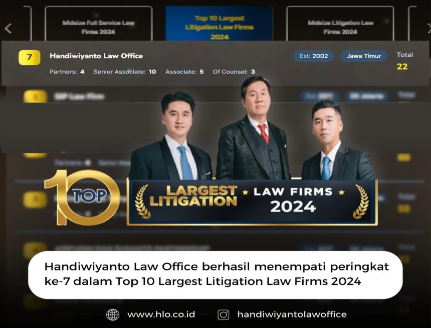 Handiwiyanto Law Office Surabaya dimotori George Handiwiyanto, Richard, dan Billy.