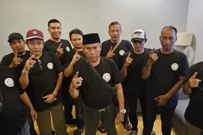Moch Arief, Ketua Tretan Dhibik Surabaya Utara saat ditemui di luar arena debat publik di Hotel Grand Mercure, Surabaya.