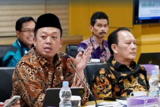 Menteri Nusron Wahid saat menghadiri rapat dengar pendapat (RDP) bersama DPD RI.