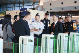 Kepala Kantor Imigrasi Kelas I Khusus TPI Soekarno-Hatta, Galih Priya Kartika Perdhana, menyambut langsung delegasi Jepang yang hadir dalam kegiatan tersebut.