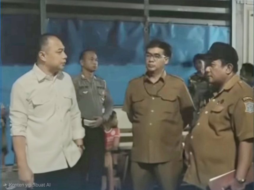 Wali Kota Eri Cahyadi ketika menyemprot Lurah Tambak Wedi, Yusufian, setelah mendapati adanya dugaan pungli stan SWK.