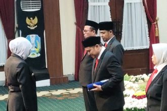 Pelatikan pengurus Badan Amil Zakat Nasional (Baznas) Provinsi Jawa Timur periode 2026-2031 oleh Gubernur Khofifah Imdar Parawansa di Gedung Negara Grabadi.