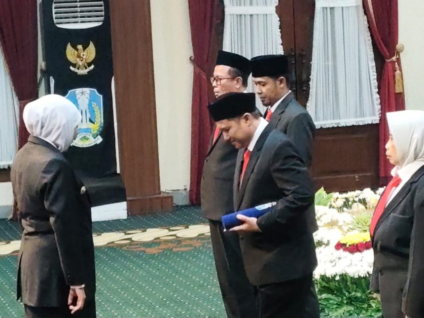 Pelatikan pengurus Badan Amil Zakat Nasional (Baznas) Provinsi Jawa Timur periode 2026-2031 oleh Gubernur Khofifah Imdar Parawansa di Gedung Negara Grabadi.