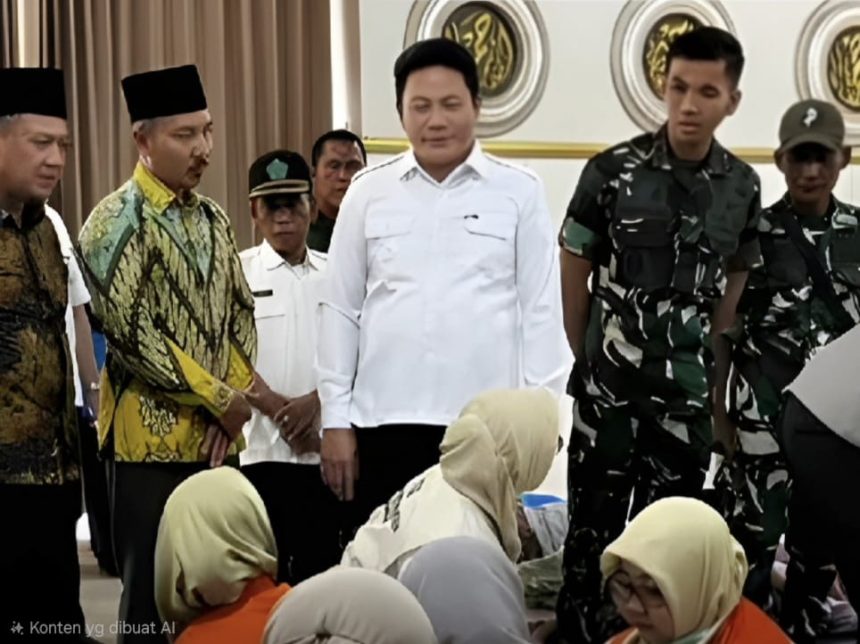 Bupati Sidoarjo Subandi ketika di Ponpes Manbaul Hikam Tanggulangin Sidoarjo.