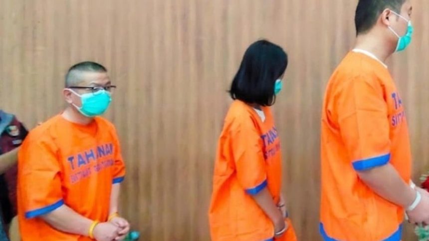 Tiga WNA Tiongkok diamankan di Polresta Sidoarjo sebelum akhirnya dititipkan ke Ruang Detensi Imigrasi Juanda.