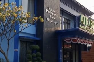 Suasana di lingkungan Kantor ATR/BPN Kota Mojokerto.
